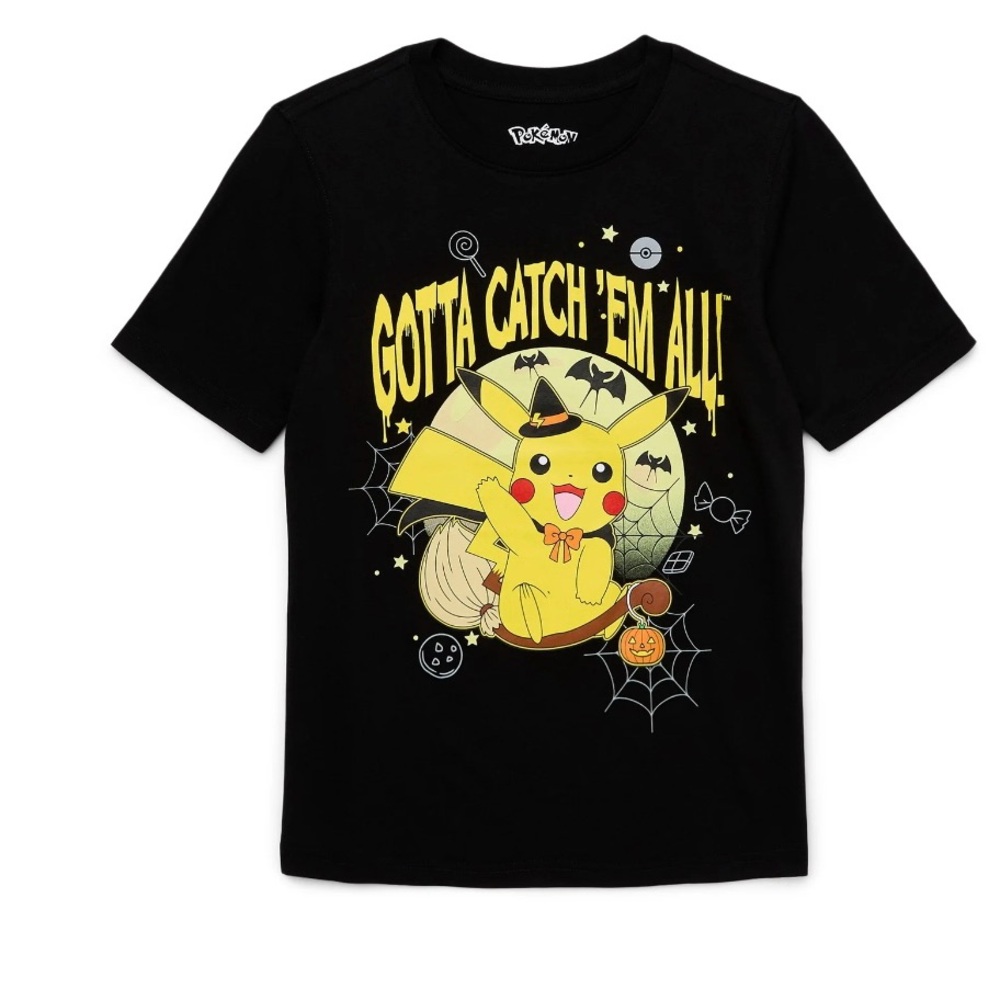 🔴 3/$12 Boys Halloween themed Pikachu Tee!